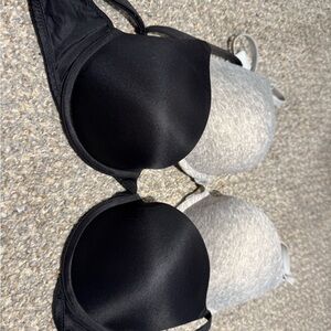 Victoria's Secret Black and Gray Bra Duo